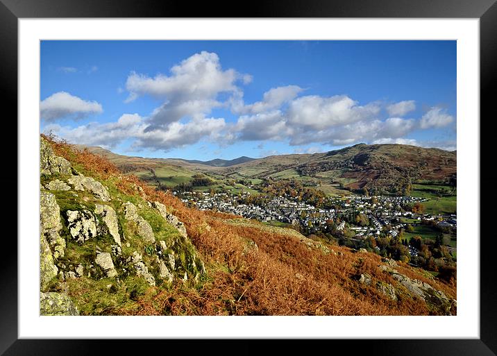 Looking Down At Ambleside Framed Mounted Print by Gary Kenyon