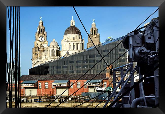 Liverpool Liver Building Framed Print by Gary Kenyon