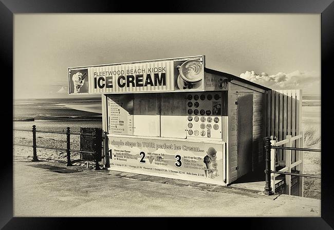 Ice Cream Kiosk Fleetwood Framed Print by Gary Kenyon