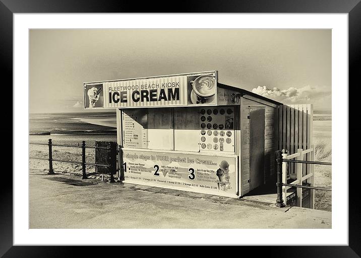 Ice Cream Kiosk Fleetwood Framed Mounted Print by Gary Kenyon