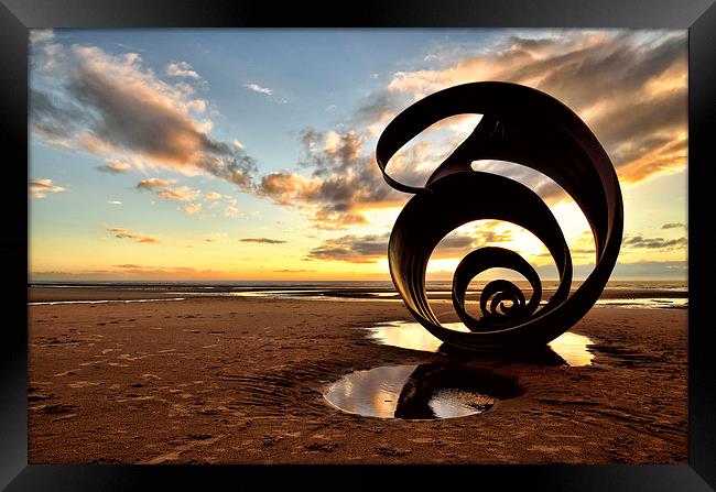 Marys Shell Cleveleys Beach Framed Print by Gary Kenyon