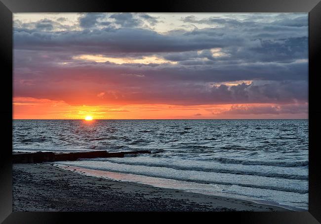 Fleetwood Beach Sunset Framed Print by Gary Kenyon