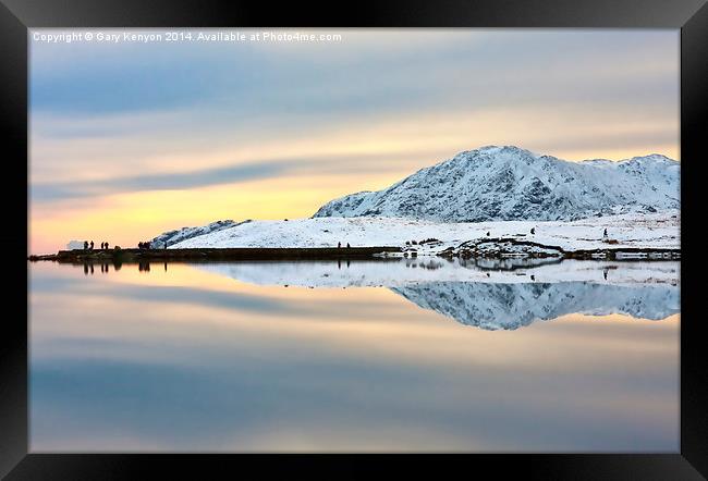  Stickle Tarn Sunset Reflections Framed Print by Gary Kenyon