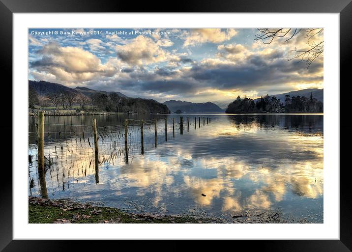  Derwentwater Reflections Keswick Framed Mounted Print by Gary Kenyon