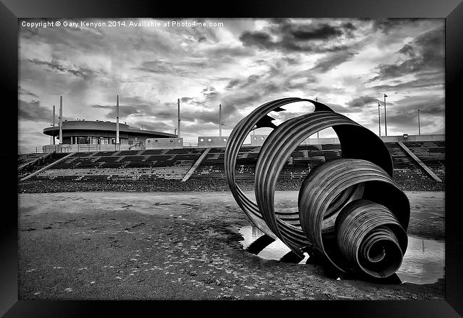 Mary's Shell Cleveleys Beach  Framed Print by Gary Kenyon