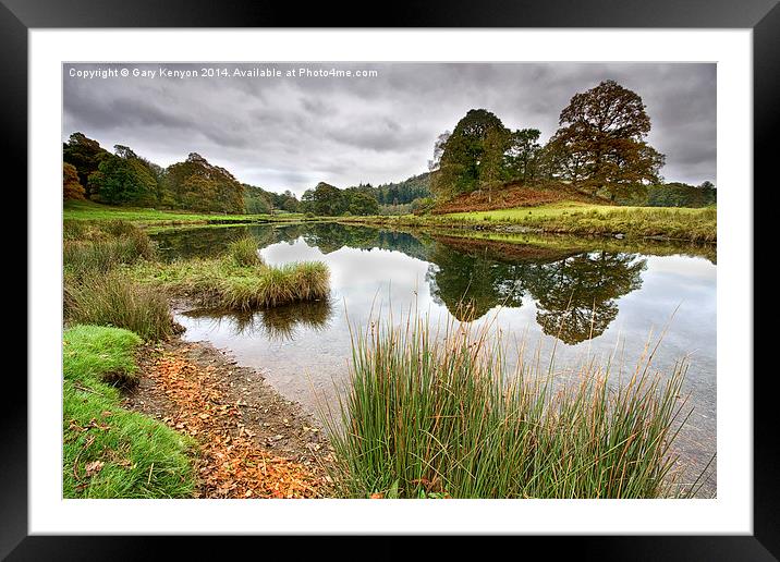  Reflections On The River Brathay Framed Mounted Print by Gary Kenyon