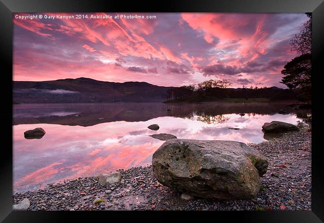  Sunrise at Derwentwater Framed Print by Gary Kenyon