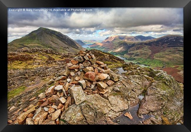  On Route To Haystack From Fleetwith Pike Framed Print by Gary Kenyon