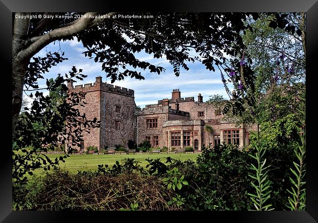  Through The Tree's And Bushes At Muncaster Castle Framed Print by Gary Kenyon