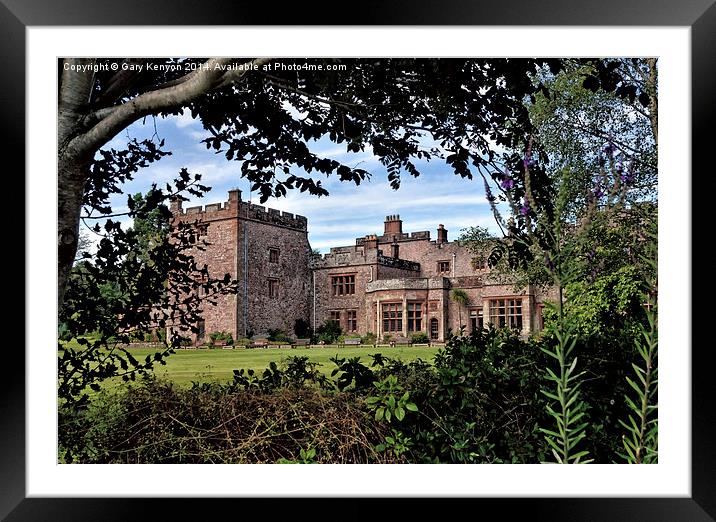  Through The Tree's And Bushes At Muncaster Castle Framed Mounted Print by Gary Kenyon