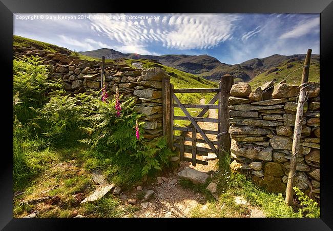  Gate To The Old Man Of Coniston Framed Print by Gary Kenyon