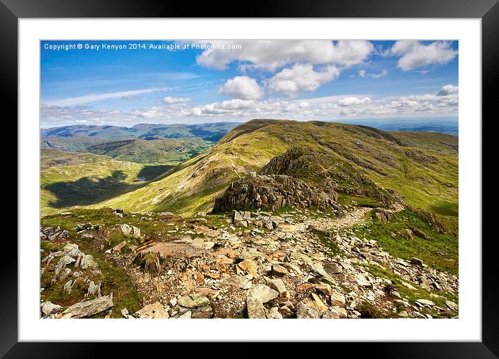  Views Of Wetherlam On Route Up Coniston Old Man Framed Mounted Print by Gary Kenyon