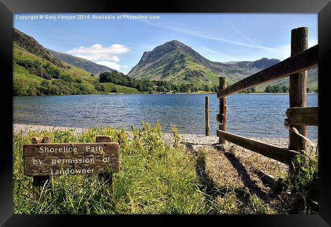  Buttermere Shoreline Framed Print by Gary Kenyon