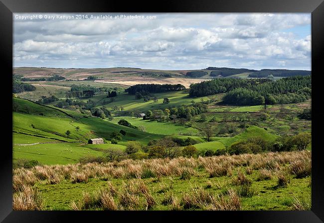  Rolling Hills Of Lancashire Bowland Forrest Framed Print by Gary Kenyon