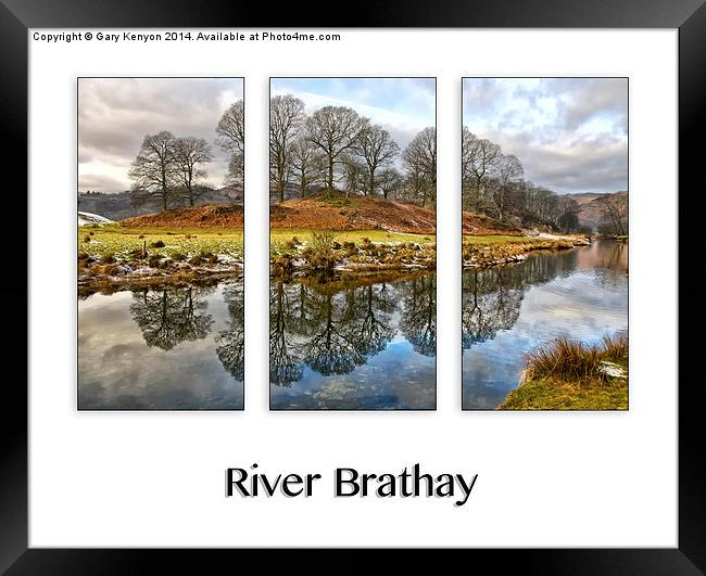  River Brathay Triptych Framed Print by Gary Kenyon
