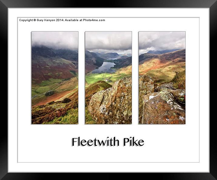  Fleetwith Pike Triptych Framed Mounted Print by Gary Kenyon