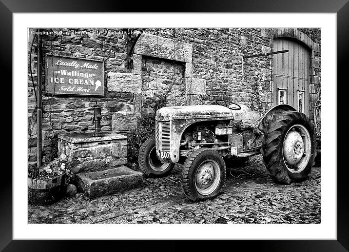  Grey Ferguson Tractor Framed Mounted Print by Gary Kenyon