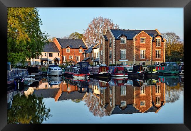 Lancaster Canal Reflections Framed Print by Gary Kenyon