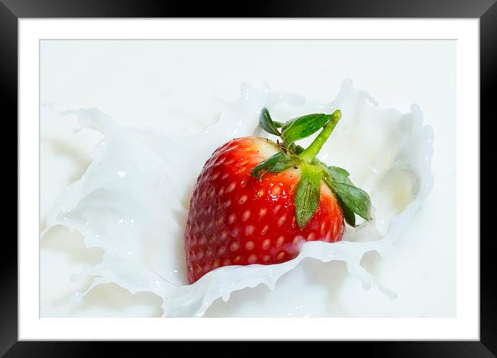  Strawberries and Cream Framed Mounted Print by Gary Kenyon