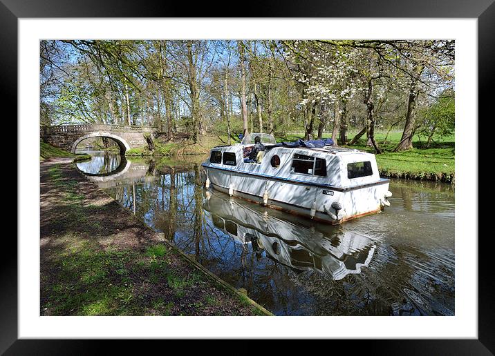 Reflections On The Lancaster canal Framed Mounted Print by Gary Kenyon