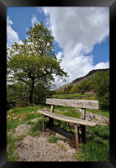 Buttermere Seat Framed Print by Gary Kenyon