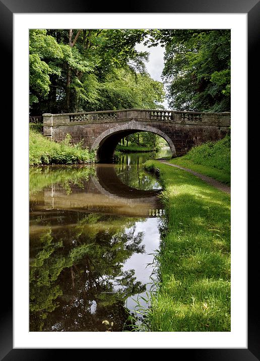  Reflections On The Lancaster Canal Framed Mounted Print by Gary Kenyon