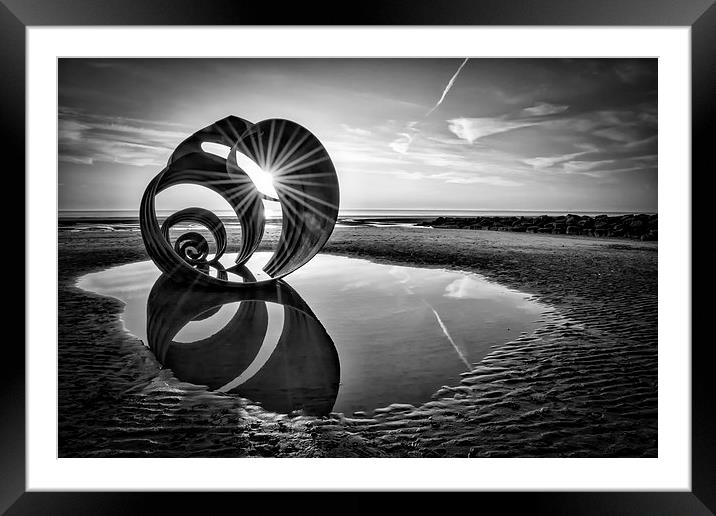 Mary's Shell Black and White Framed Mounted Print by Gary Kenyon