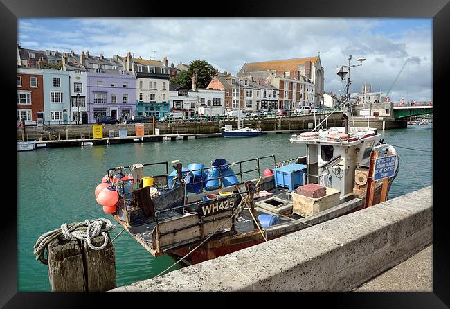  Weymouth Harbour in Dorset Framed Print by Gary Kenyon