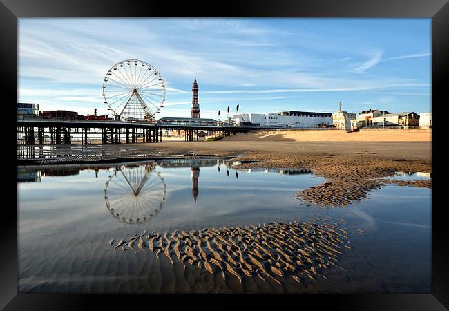  Blackpool Refelction Framed Print by Gary Kenyon