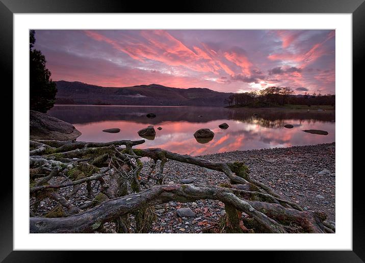  Sky On Fire Above Derwentwater Framed Mounted Print by Gary Kenyon