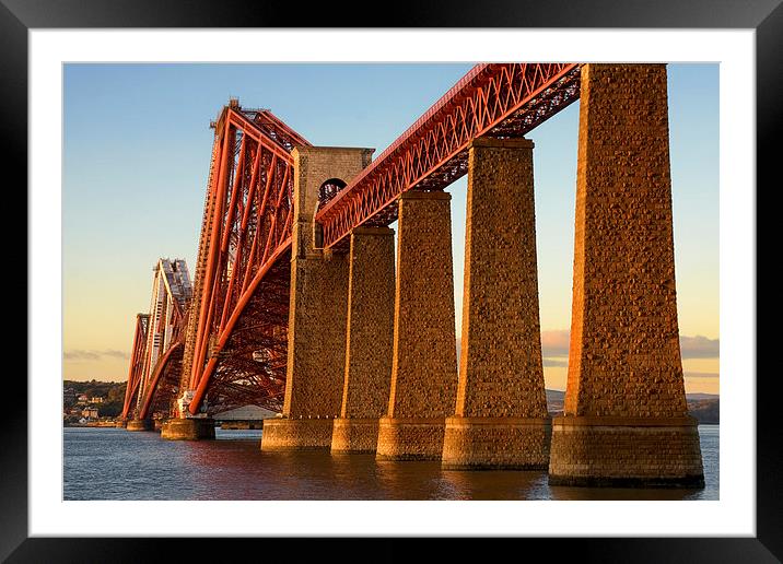  Fourth Railway Bridge at Sunset Framed Mounted Print by Gary Kenyon