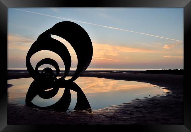 Sunset Mary's Shell at Cleveleys Framed Print by Gary Kenyon