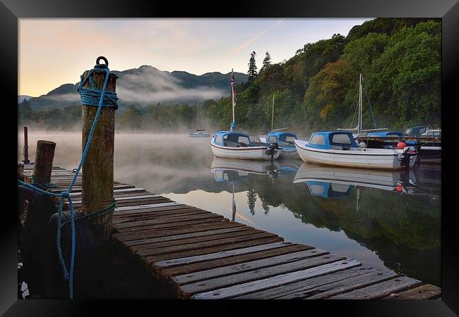 Early Morning Misty Water on Ullswater Framed Print by Gary Kenyon