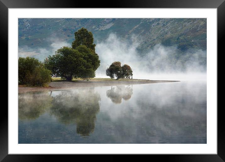 Mist Rising from Ulswater at Glenridding Framed Mounted Print by Gary Kenyon