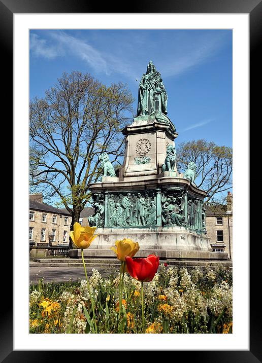 The Queen Victoria Memorial in Lancaster Framed Mounted Print by Gary Kenyon