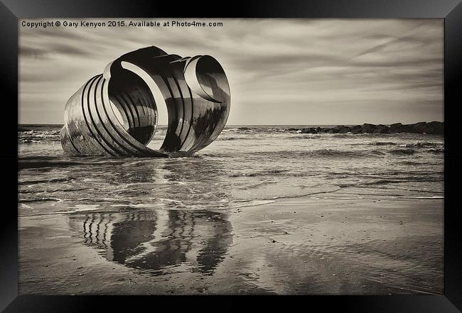 Mary's Shell On Cleveleys Beach Framed Print by Gary Kenyon