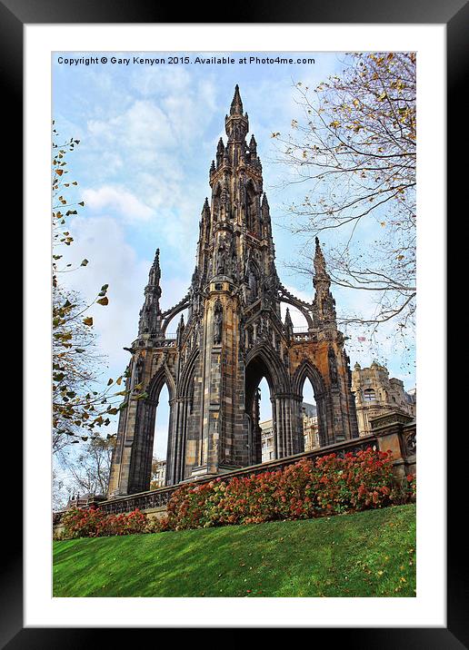 Scott Monument Edinburgh Framed Mounted Print by Gary Kenyon