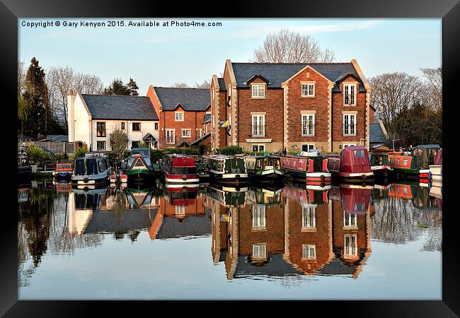 Lancaster Canal Reflections Framed Print by Gary Kenyon