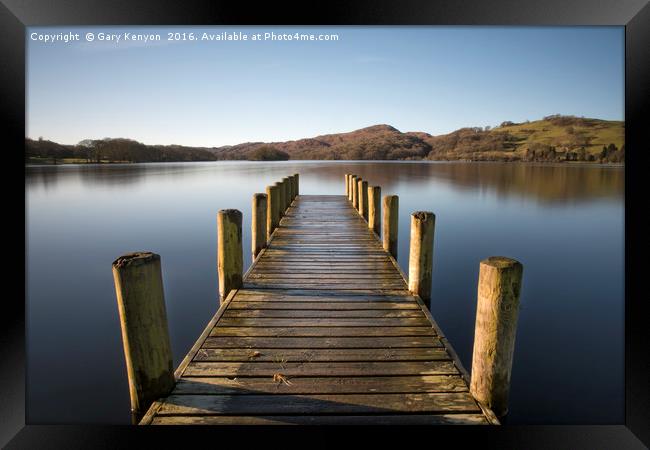 Early Morning Coniston Jetty Framed Print by Gary Kenyon