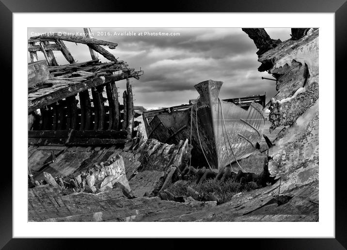 Abandoned Boats On The Banks Of The River Wyre Framed Mounted Print by Gary Kenyon
