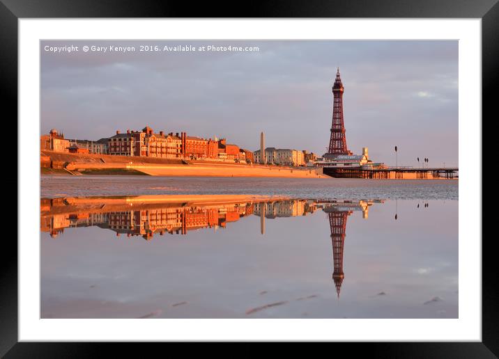 Golden Mile Reflections Blackpool Framed Mounted Print by Gary Kenyon