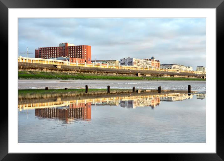 Blackpool Hotel Reflections Framed Mounted Print by Gary Kenyon