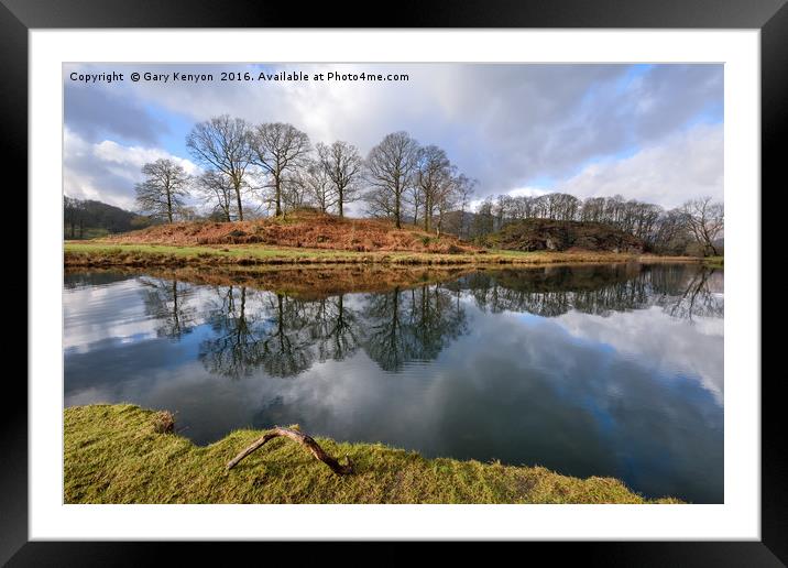 Reflections On The River Brathay Framed Mounted Print by Gary Kenyon