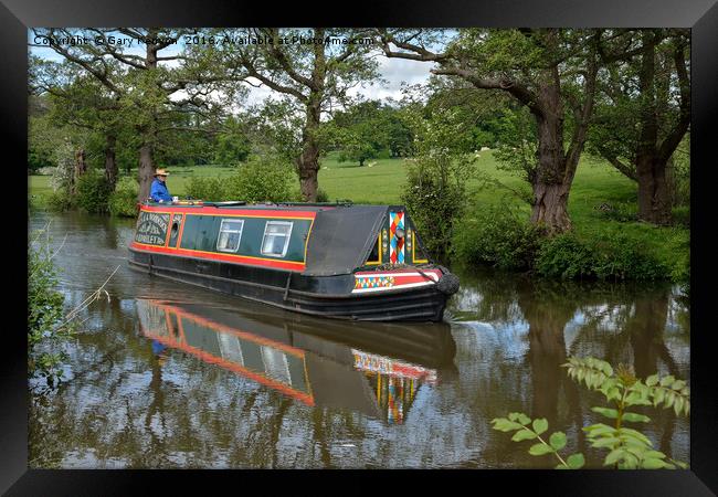 Sailing Down The Lancaster Canal Framed Print by Gary Kenyon