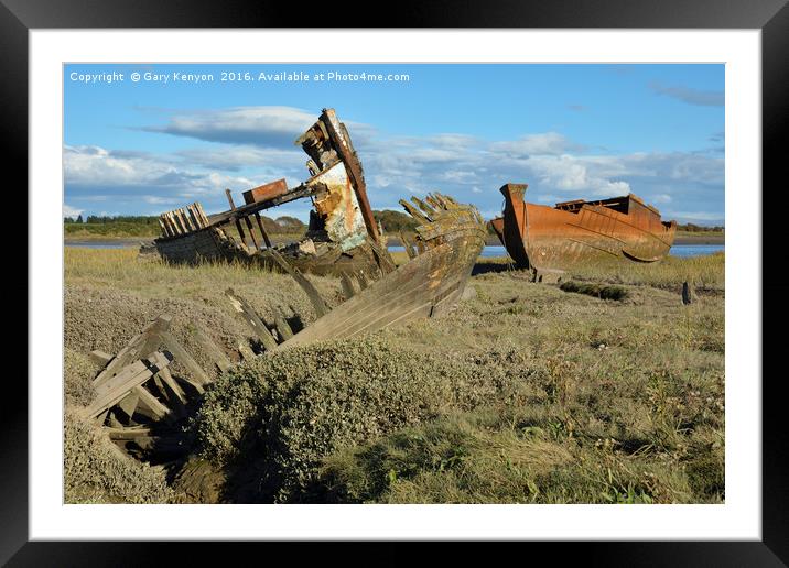 Trio of Ship Wrecks Framed Mounted Print by Gary Kenyon