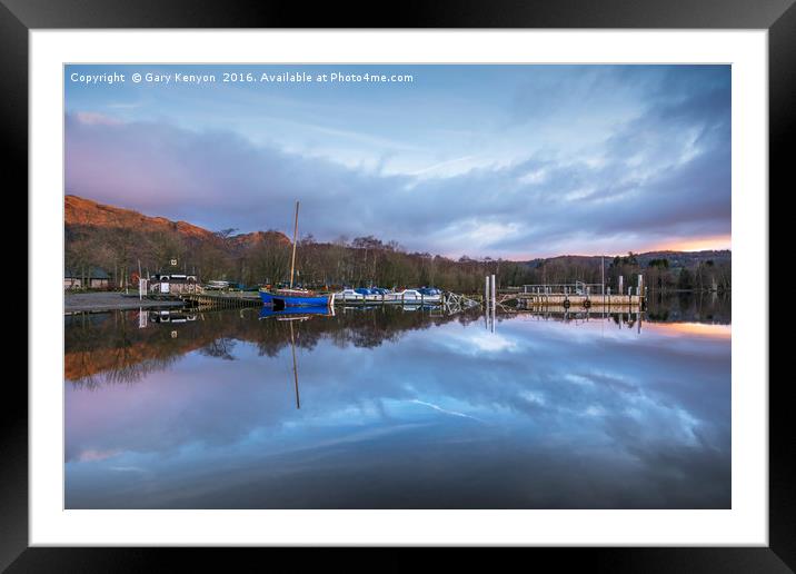 Coniston Sunrise Reflections One Morning Framed Mounted Print by Gary Kenyon