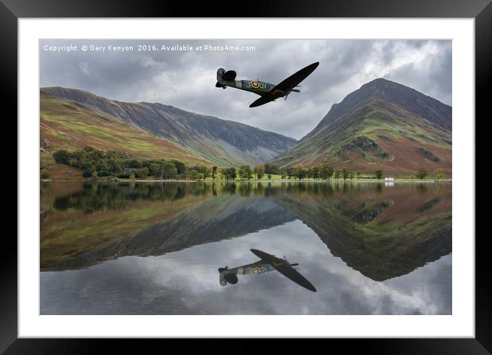 Spitfire Over Buttermere Framed Mounted Print by Gary Kenyon
