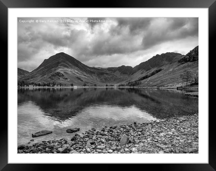 Moody Skies Over Buttermere Framed Mounted Print by Gary Kenyon