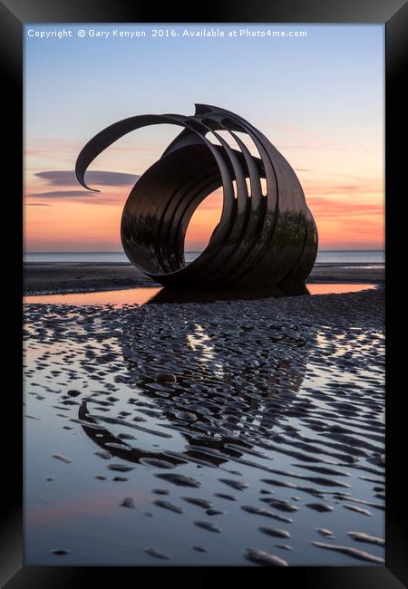 Sunset By Mary's Shell Cleveleys Framed Print by Gary Kenyon