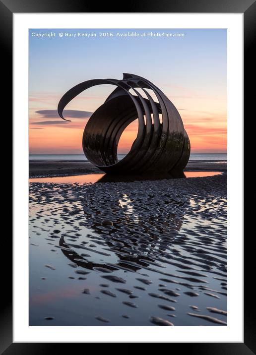 Sunset By Mary's Shell Cleveleys Framed Mounted Print by Gary Kenyon